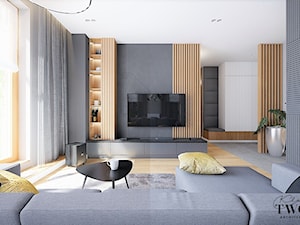 Mieszkanie na Wilanowie - Salon, styl nowoczesny - zdjęcie od Klaudia Tworo Projektowanie Wnętrz