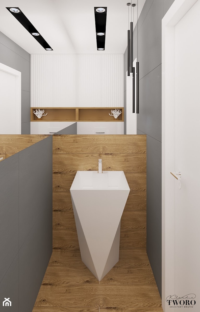 Dom Madera 2 - Łazienka, styl nowoczesny - zdjęcie od Klaudia Tworo Projektowanie Wnętrz