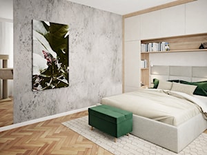 Sypialnia z klepką na podłodze - Sypialnia, styl nowoczesny - zdjęcie od Klaudia Tworo Projektowanie Wnętrz