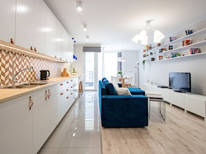 Mieszkanie Matejki - Realizacja - Salon, styl nowoczesny - zdjęcie od Klaudia Tworo Projektowanie Wnętrz