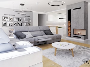 Dom Madera 2 - Salon, styl nowoczesny - zdjęcie od Klaudia Tworo Projektowanie Wnętrz