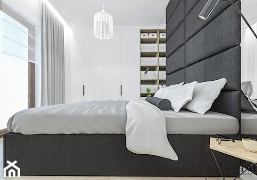 Villa Nobile 2 - Średnia biała sypialnia, styl nowoczesny - zdjęcie od Klaudia Tworo Projektowanie Wnętrz