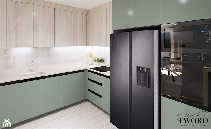 Okopowa - projekt mieszkania - Kuchnia, styl nowoczesny - zdjęcie od Klaudia Tworo Projektowanie Wnętrz