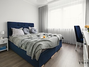 Niebieska Sypialnia - zdjęcie od Klaudia Tworo Projektowanie Wnętrz