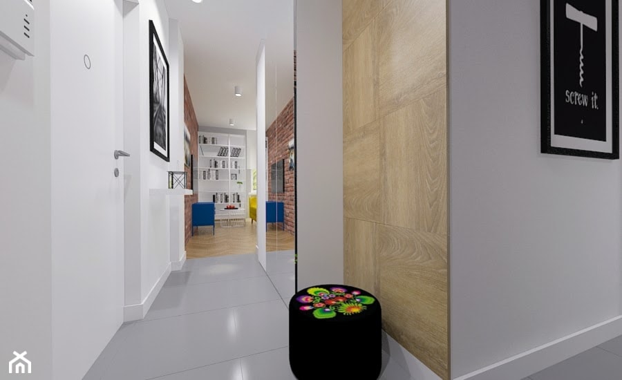 Mieszkanie_1 - Średni biały hol / przedpokój - zdjęcie od Klaudia Tworo Projektowanie Wnętrz - Homebook