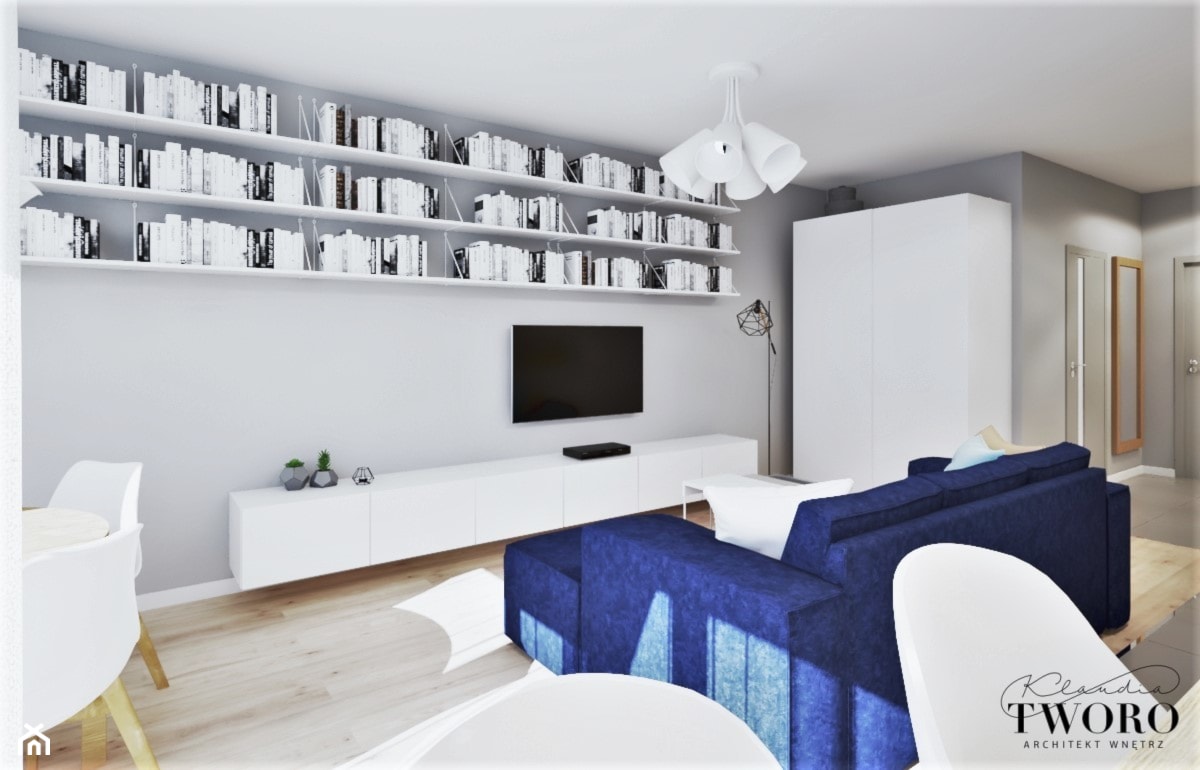 Mieszkanie Matejki - Salon, styl nowoczesny - zdjęcie od Klaudia Tworo Projektowanie Wnętrz - Homebook