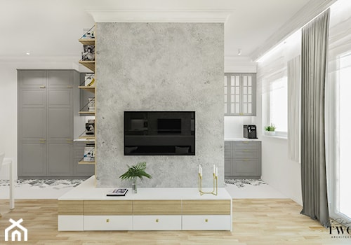 Salon w stylu skandynawskim - zdjęcie od Klaudia Tworo Projektowanie Wnętrz