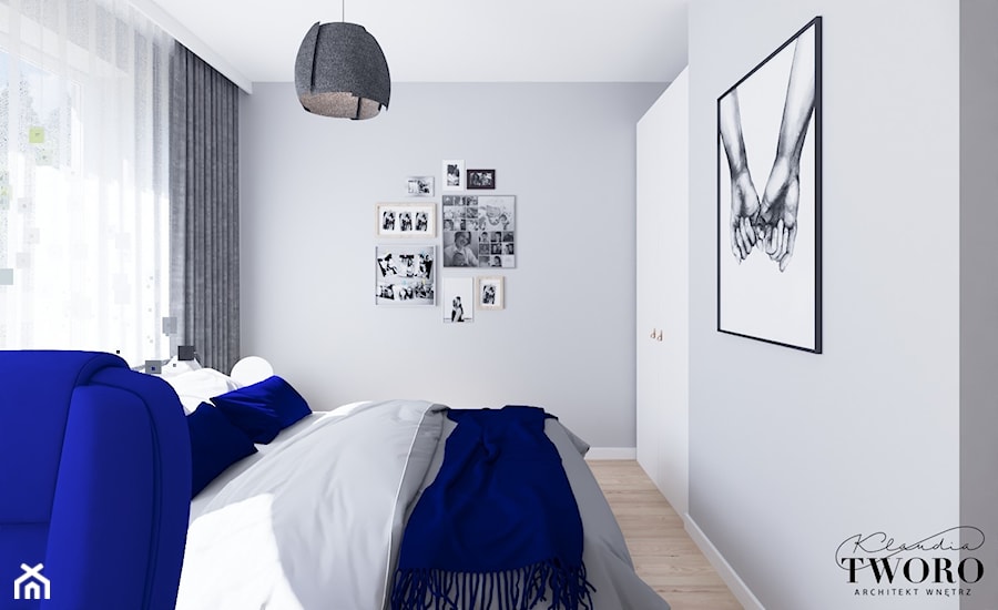 Mieszkanie Matejki - Sypialnia, styl nowoczesny - zdjęcie od Klaudia Tworo Projektowanie Wnętrz