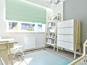 Mieszkanie w Łodzi - Mały szary pokój dziecka dla dziecka dla nastolatka dla chłopca - zdjęcie od Klaudia Tworo Projektowanie Wnętrz