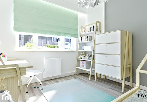 Mieszkanie w Łodzi - Mały szary pokój dziecka dla dziecka dla nastolatka dla chłopca - zdjęcie od Klaudia Tworo Projektowanie Wnętrz