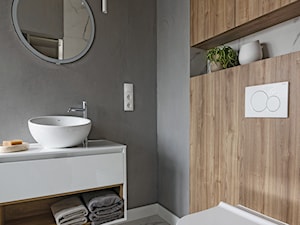 Duchnice - Dom - Średnia z punktowym oświetleniem łazienka z oknem - zdjęcie od Klaudia Tworo Projektowanie Wnętrz