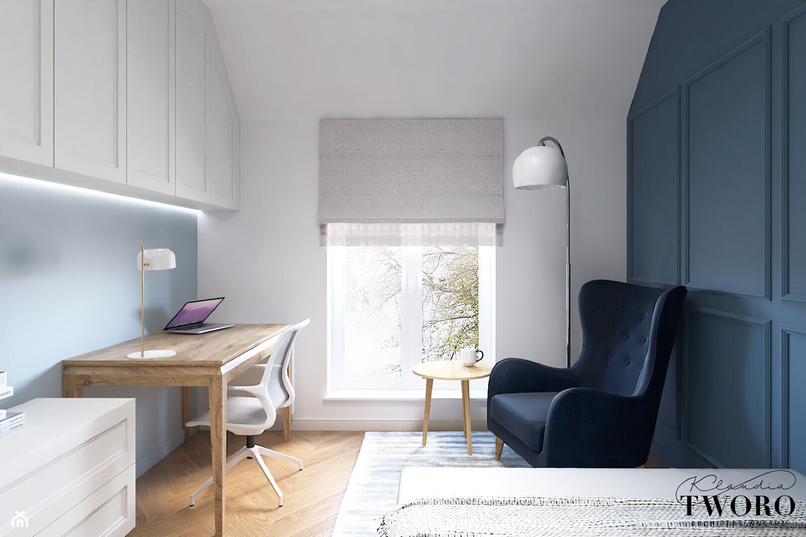 Mieszkanie Rąbieńska - Sypialnia, styl tradycyjny - zdjęcie od Klaudia Tworo Projektowanie Wnętrz - Homebook