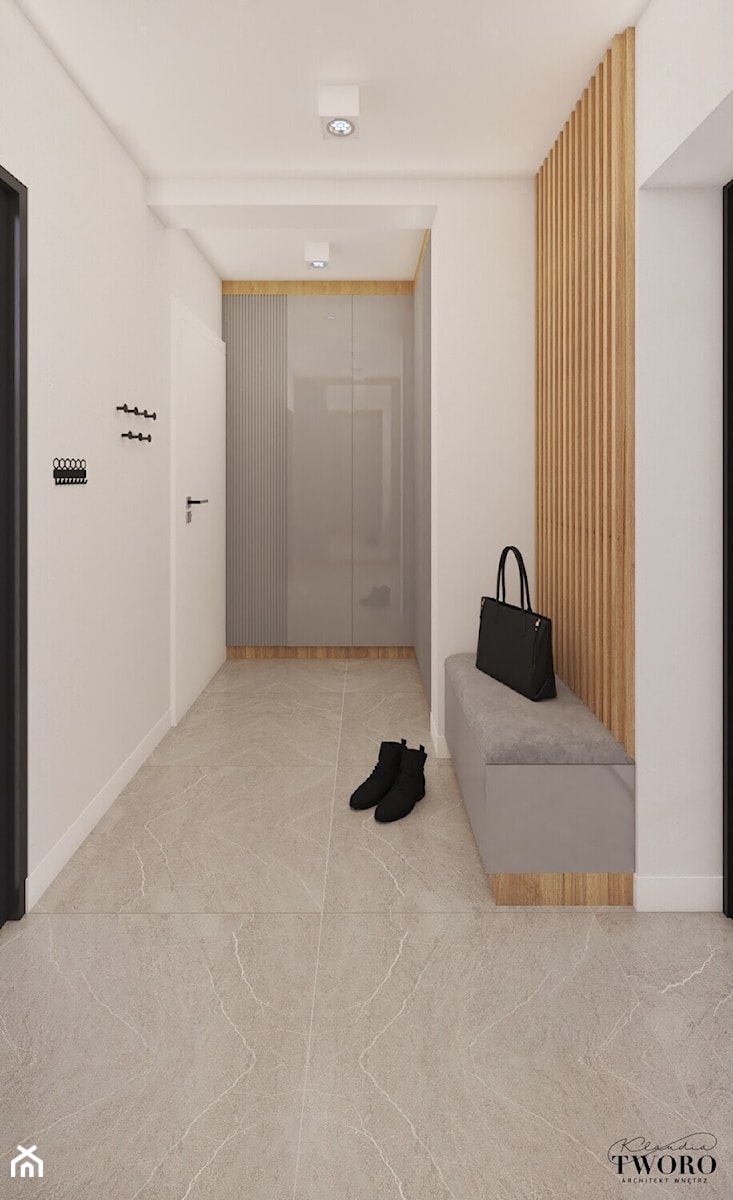 Dom Madera 2 - Hol / przedpokój, styl nowoczesny - zdjęcie od Klaudia Tworo Projektowanie Wnętrz