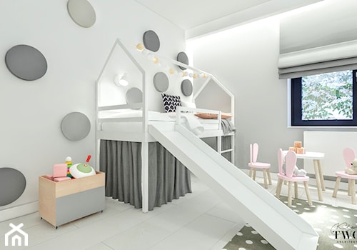 Dom w Sopocie - Średni szary pokój dziecka dla dziecka dla dziewczynki - zdjęcie od Klaudia Tworo Projektowanie Wnętrz