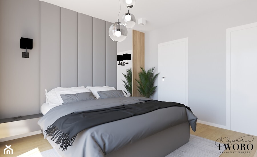 Dom Madera 2 - Sypialnia, styl nowoczesny - zdjęcie od Klaudia Tworo Projektowanie Wnętrz