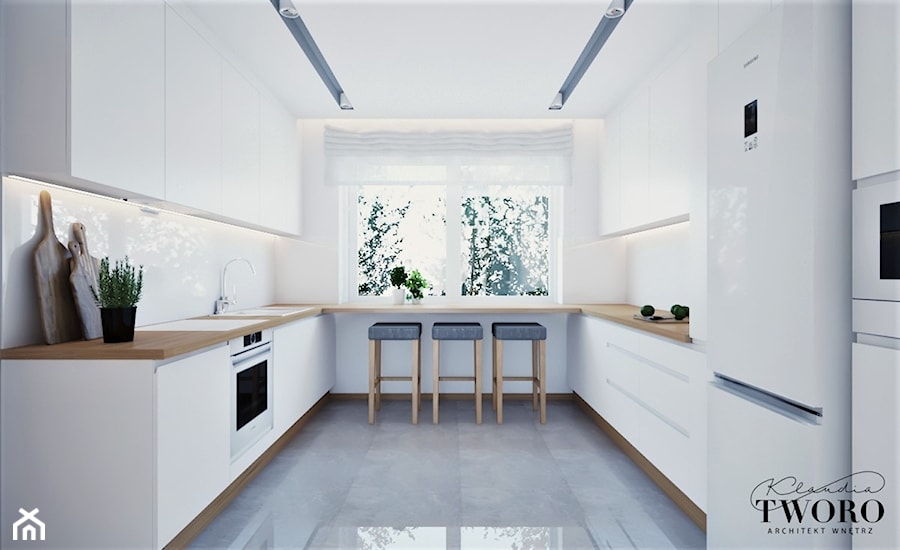 Łódź Górna - Projekt Wnętrza Domu - Kuchnia, styl nowoczesny - zdjęcie od Klaudia Tworo Projektowanie Wnętrz