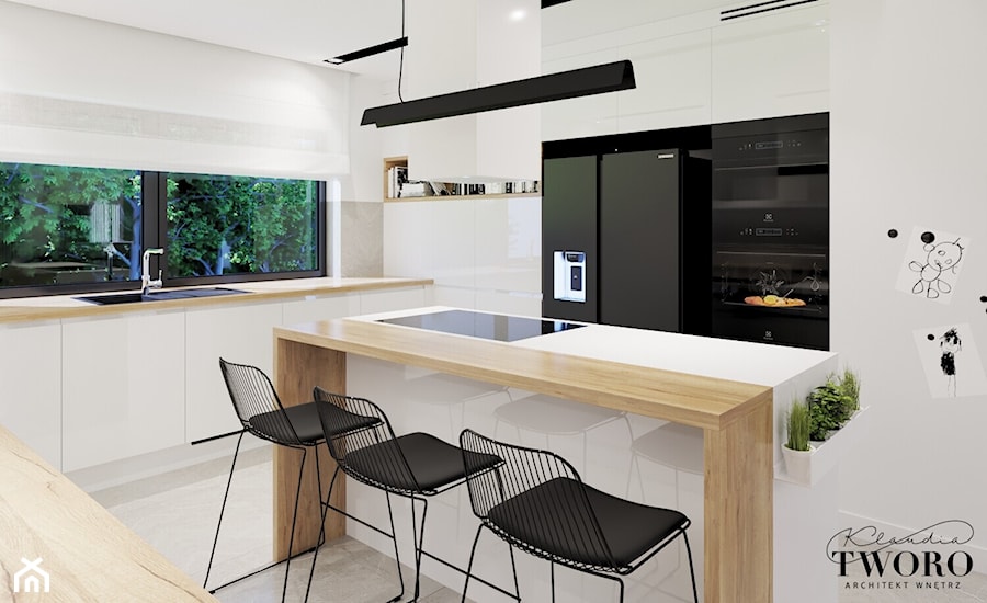 Dom Madera 2 - Kuchnia, styl nowoczesny - zdjęcie od Klaudia Tworo Projektowanie Wnętrz