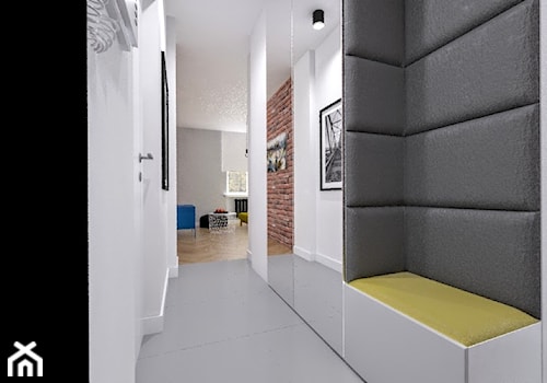 Mieszkanie_1 - Mały biały hol / przedpokój - zdjęcie od Klaudia Tworo Projektowanie Wnętrz