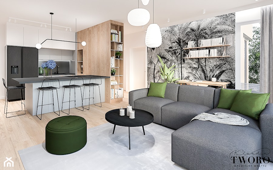 Mieszkanie w bloku - Karolewska - Salon - zdjęcie od Klaudia Tworo Projektowanie Wnętrz