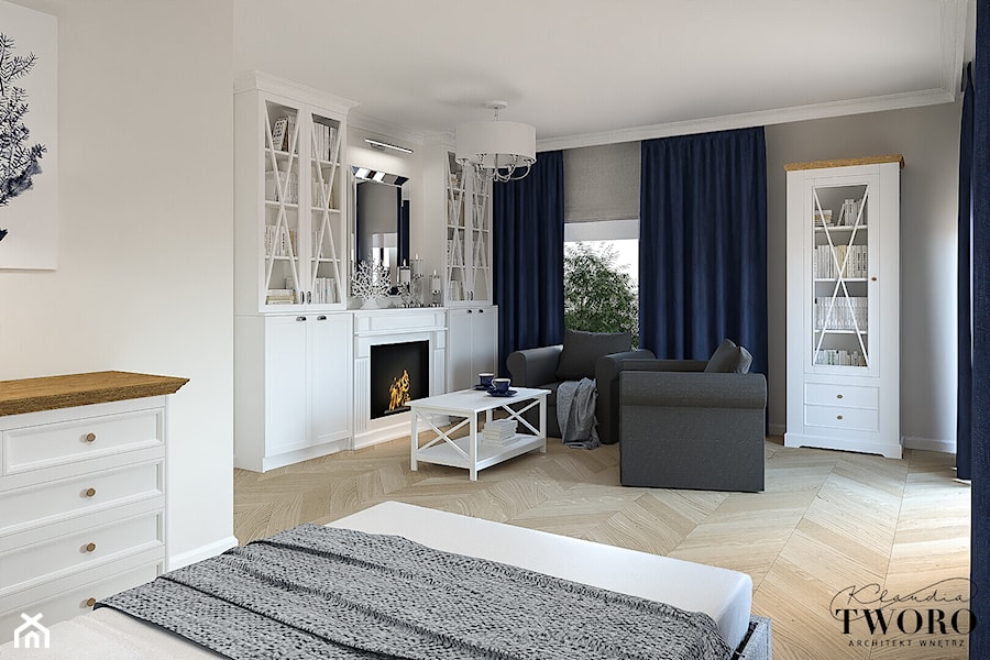 Kolumna mieszkanie - Sypialnia, styl tradycyjny - zdjęcie od Klaudia Tworo Projektowanie Wnętrz