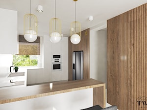 Brąz/złoto kuchnia + łazienka - Kuchnia, styl nowoczesny - zdjęcie od Klaudia Tworo Projektowanie Wnętrz