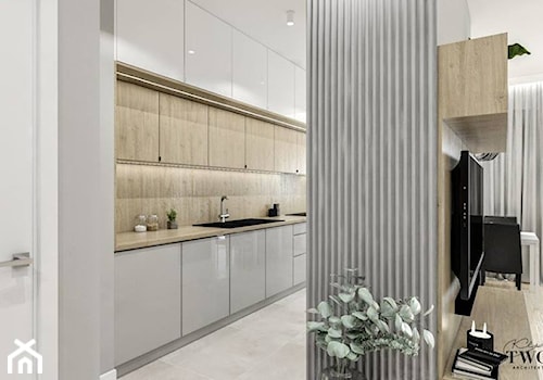 Villa Nobile 2 - Duża otwarta kuchnia jednorzędowa, styl nowoczesny - zdjęcie od Klaudia Tworo Projektowanie Wnętrz
