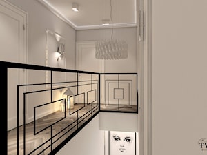 Dom w Aurorach - Średni biały hol / przedpokój - zdjęcie od Klaudia Tworo Projektowanie Wnętrz