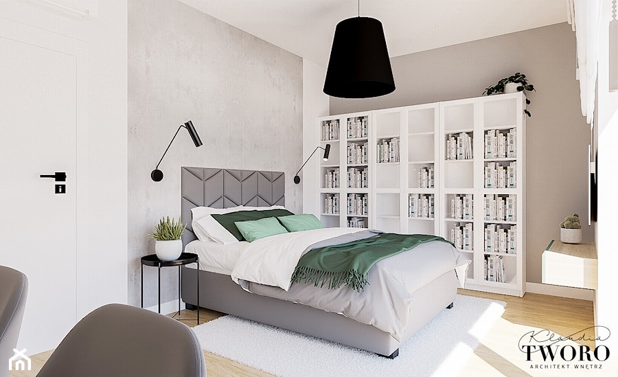 Projekt Domu - Sypialnia, styl nowoczesny - zdjęcie od Klaudia Tworo Projektowanie Wnętrz
