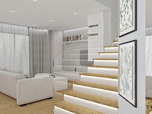 Dom Warszwa - Mały biały salon - zdjęcie od Klaudia Tworo Projektowanie Wnętrz