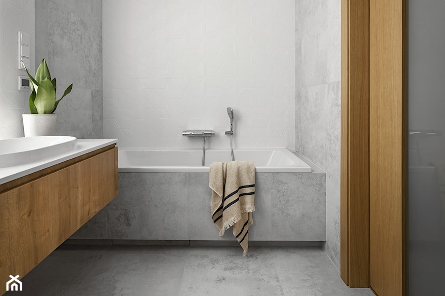 Radomsko - Średnia łazienka - zdjęcie od Klaudia Tworo Projektowanie Wnętrz