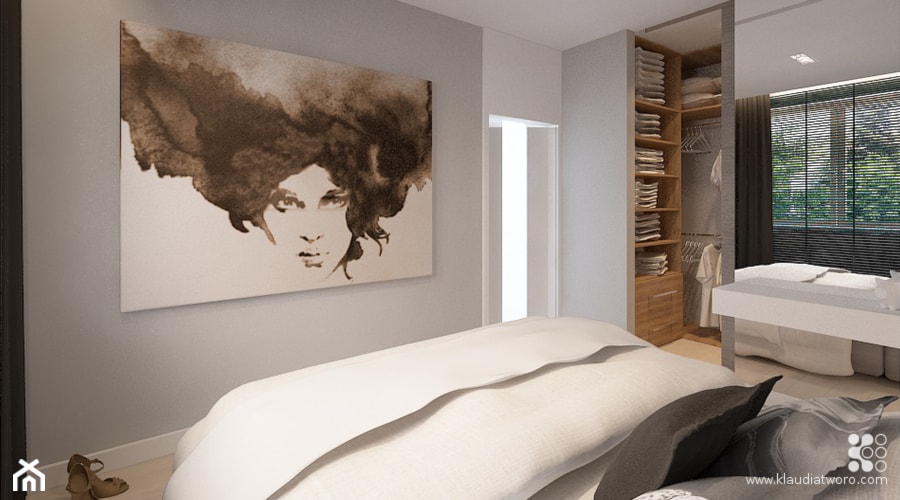 WILLA ALTOWA - Sypialnia, styl nowoczesny - zdjęcie od Klaudia Tworo Projektowanie Wnętrz