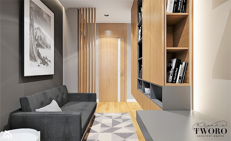 Mieszkanie na Wilanowie - Biuro, styl nowoczesny - zdjęcie od Klaudia Tworo Projektowanie Wnętrz