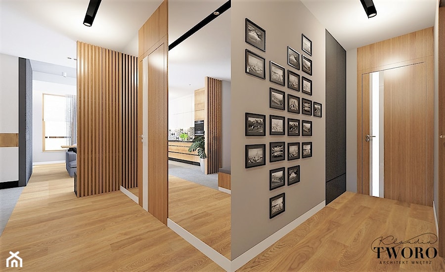 Mieszkanie na Wilanowie - Hol / przedpokój, styl nowoczesny - zdjęcie od Klaudia Tworo Projektowanie Wnętrz