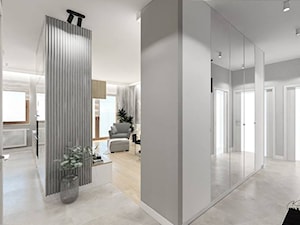 Villa Nobile 2 - Duży biały szary hol / przedpokój, styl nowoczesny - zdjęcie od Klaudia Tworo Projektowanie Wnętrz