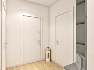 Dom Warszwa - Średni biały hol / przedpokój - zdjęcie od Klaudia Tworo Projektowanie Wnętrz
