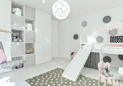 Dom w Sopocie - Duży szary pokój dziecka dla dziecka dla dziewczynki - zdjęcie od Klaudia Tworo Projektowanie Wnętrz