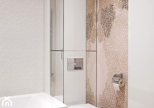 Żoliborz Artystyczny Biały - Mała na poddaszu bez okna łazienka - zdjęcie od Klaudia Tworo Projektowanie Wnętrz