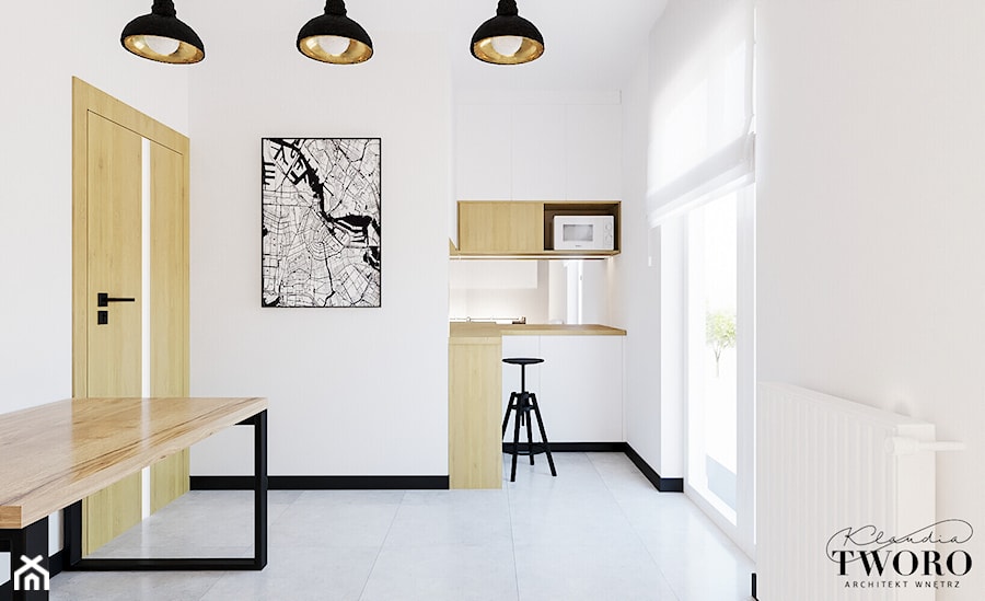 Projekt Biura - Kuchnia, styl nowoczesny - zdjęcie od Klaudia Tworo Projektowanie Wnętrz
