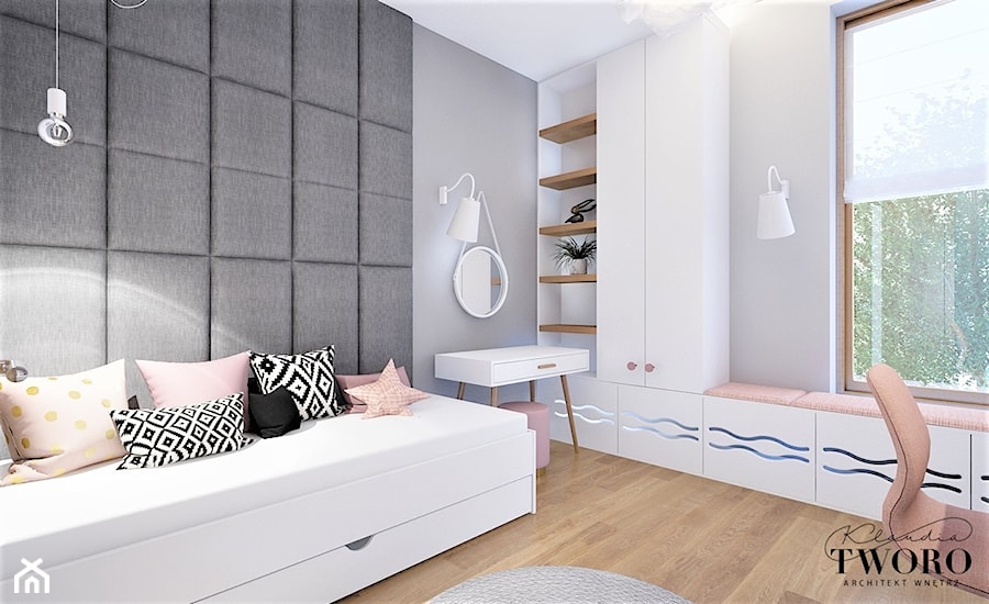 Mieszkanie na Wilanowie - Pokój dziecka, styl nowoczesny - zdjęcie od Klaudia Tworo Projektowanie Wnętrz