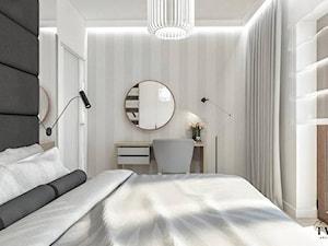 Villa Nobile 2 - Średnia szara sypialnia, styl nowoczesny - zdjęcie od Klaudia Tworo Projektowanie Wnętrz