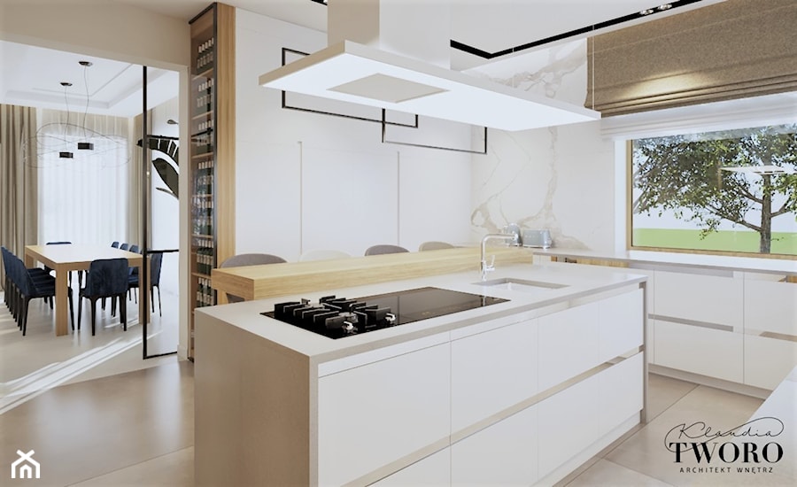 Dom w Rudzie Bugaj - Kuchnia, styl nowoczesny - zdjęcie od Klaudia Tworo Projektowanie Wnętrz