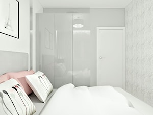 Mieszkanie w Łodzi - Mała biała sypialnia - zdjęcie od Klaudia Tworo Projektowanie Wnętrz