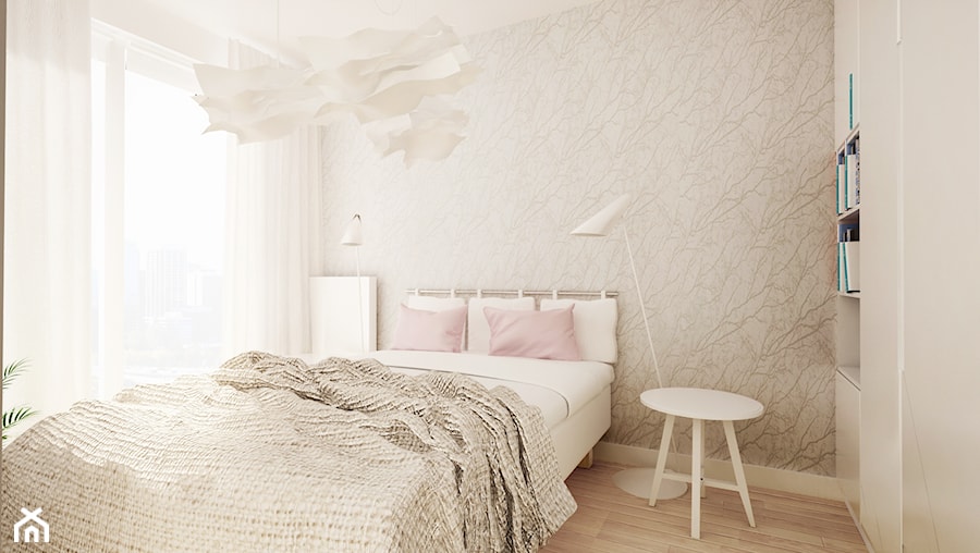 Pastelowe nastroje - Sypialnia, styl nowoczesny - zdjęcie od Pracownia Architektoniczna Małgorzaty Górskiej-Niwińskiej