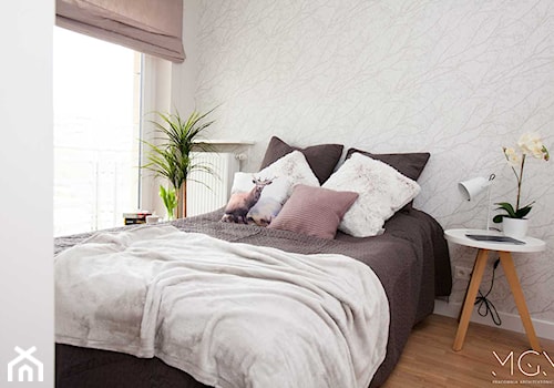Sypialnia, styl nowoczesny - zdjęcie od Pracownia Architektoniczna Małgorzaty Górskiej-Niwińskiej