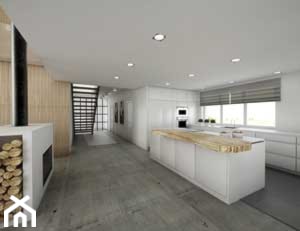 Surowy minimalizm - Kuchnia, styl nowoczesny - zdjęcie od Pracownia Architektoniczna Małgorzaty Górskiej-Niwińskiej