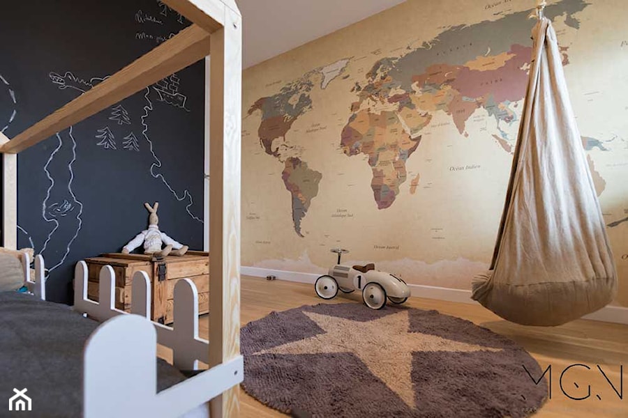 Z myślą o Rodzinie - Średni brązowy czarny pokój dziecka dla dziecka dla nastolatka dla chłopca dla dziewczynki, styl nowoczesny - zdjęcie od Pracownia Architektoniczna Małgorzaty Górskiej-Niwińskiej