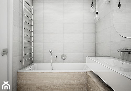 Z myślą o rodzinie - Mała bez okna łazienka, styl nowoczesny - zdjęcie od Pracownia Architektoniczna Małgorzaty Górskiej-Niwińskiej