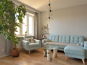 Mieszkanie w stylu skandynawskim - Mały szary salon, styl skandynawski - zdjęcie od Koncept Beautiful Inside inż. Szymon Kamiński
