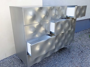 Komoda 12 szuflad, metalowa, loft - zdjęcie od Fuchs Furniture Pracownia Meblarska