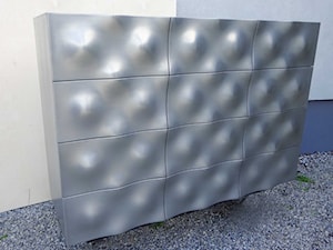 Stalowa srebrna komoda front 3d - zdjęcie od Fuchs Furniture Pracownia Meblarska